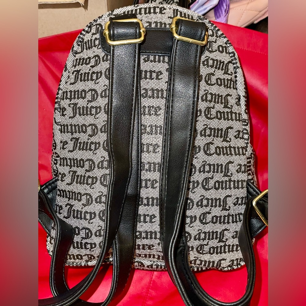 Juicy Couture Black & Gray Medium Size Backpack. NWOT - Picture 4 of 10